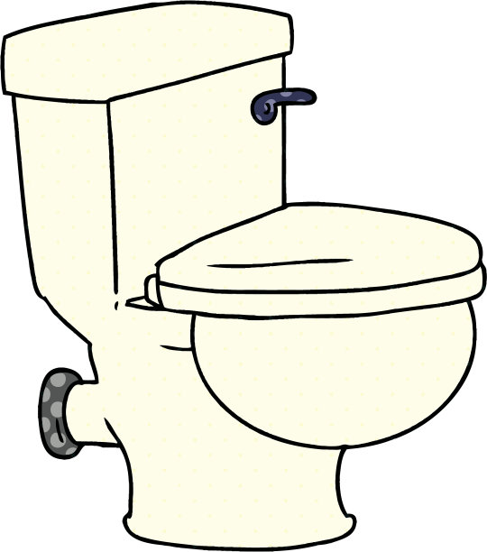 手绘的浴室马桶的卡通涂鸦图片下载