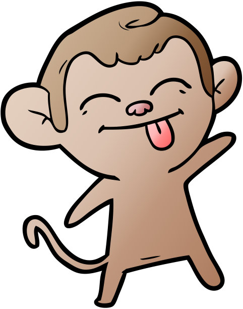 滑稽的卡通猴子图片下载