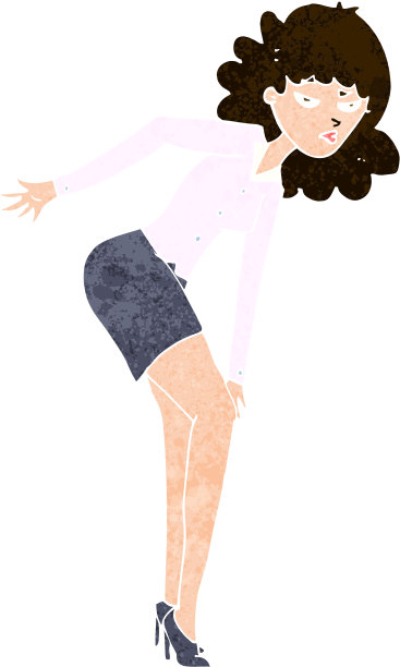 卡通惹恼了女人揉膝盖图片下载