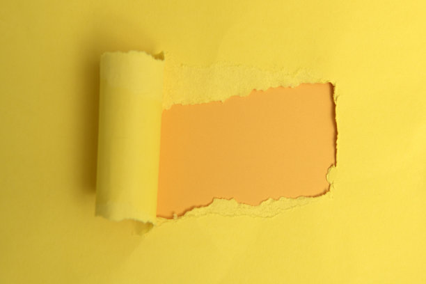 黄橙色撕纸图片下载