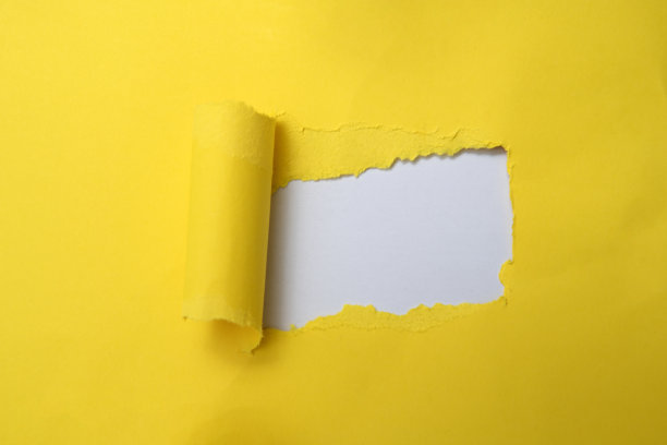 黄白撕破的纸图片下载