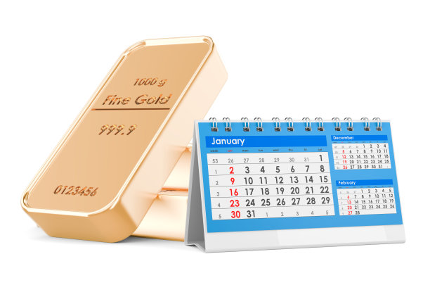 金条带台历，3D渲染图片下载