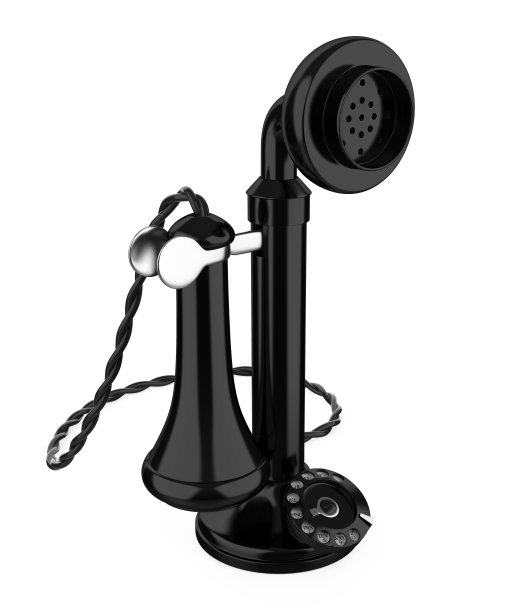 黑色老式隔离电话图片下载