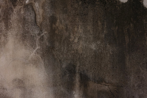 旧混凝土白-黑-米黄墙纹理为背景与裂缝纹理，抽象背景图片下载