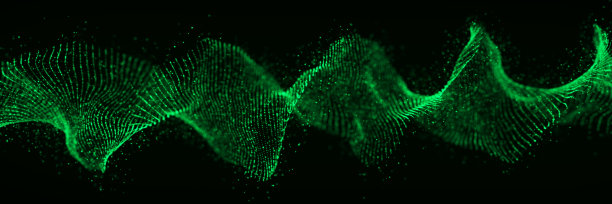 未来动态旋转数字波。摘要纳米技术流。科学背景概念。3 d渲染。图片下载