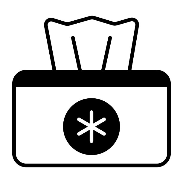 纸巾盒卫生用品图标矢量素材图片下载