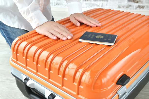 人们在客厅里准备出国旅行图片下载