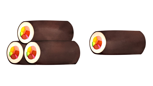 未切的寿司卷图片下载