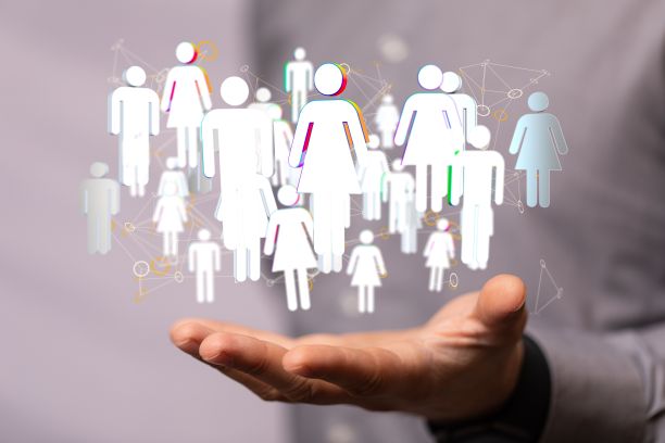 一个人在后面的3D渲染的通信网络图片下载