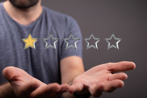 男子显示1星的不良评价图片下载