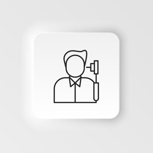 疾病、耳朵检查矢量图：肌肉酸痛、感冒和支气管炎、肺炎和发烧，健康医疗插图 - 拟态风格矢量图标图片下载