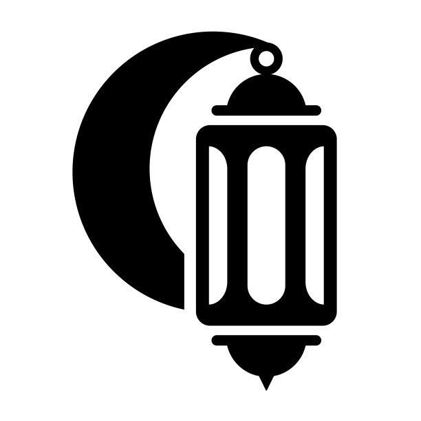 伊斯兰灯笼轮廓图标矢量插图。灯笼图标矢量图片下载