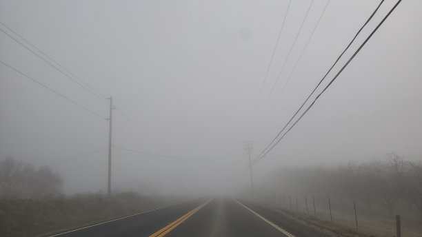 路上有雾图片下载