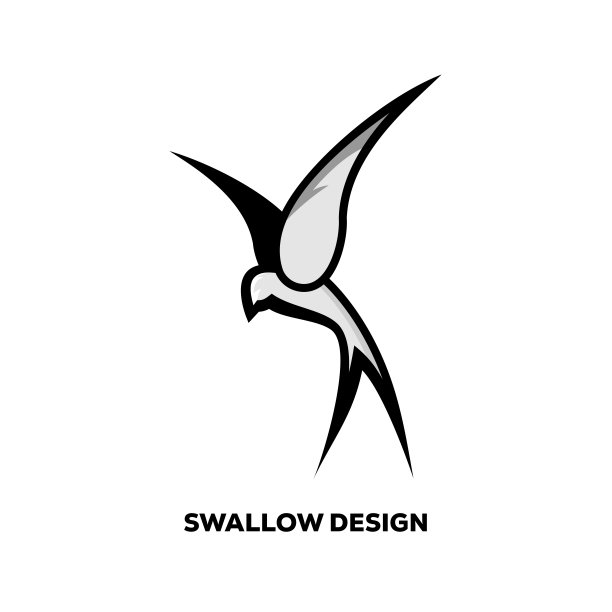 燕子吉祥物设计模板图片下载