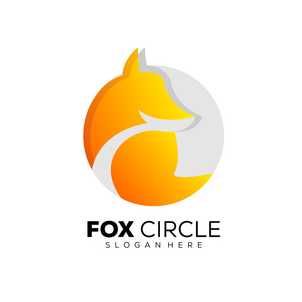 狐狸圈彩色渐变图标设计图片下载
