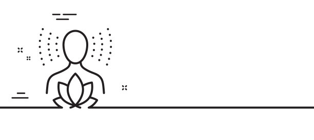瑜伽平衡线图标冥想莲花符号图片下载