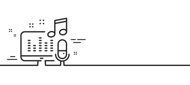 播客线图标工作室麦克风标志图片下载