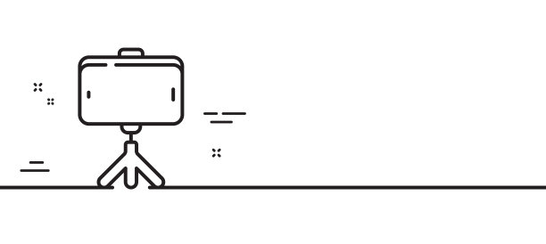 自拍杆线条图标手机配件标志图片下载