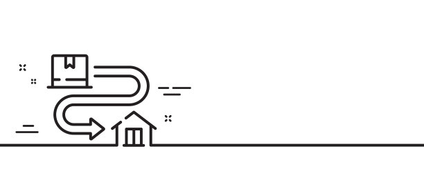 包裹位置追踪线性图标图片下载