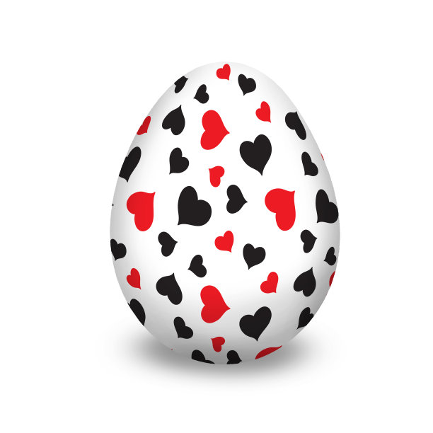 《爱丽丝梦游仙境》风格的3d渲染复活节彩蛋，白色背景上有孤立的插图图片下载