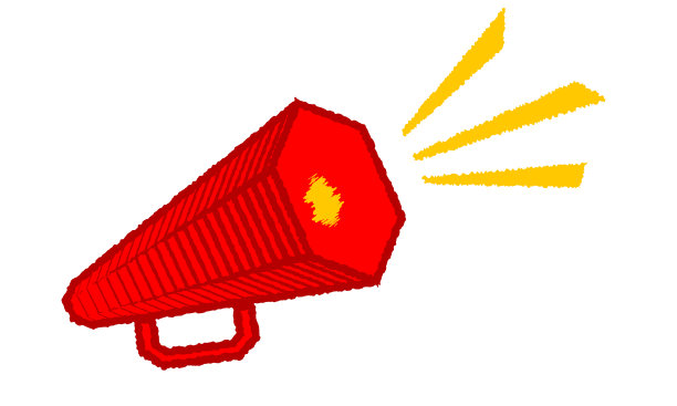 孤立背景下扩音器的矢量图。横幅与复古扬声器与气泡。图片下载