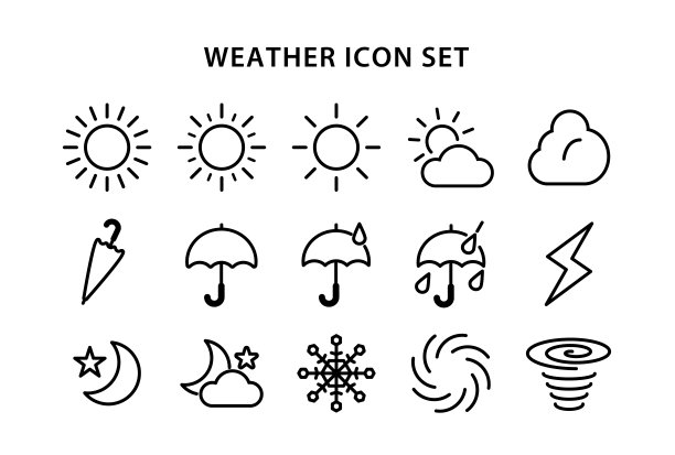 天气图标套装图片下载