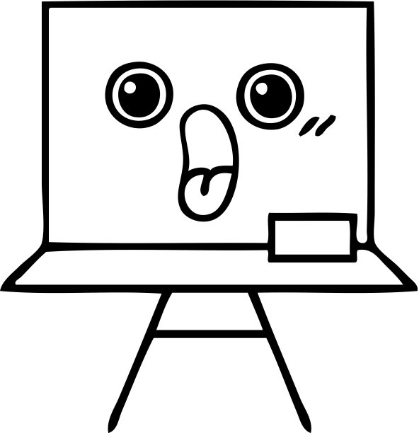 线条画卡通的白板图片下载