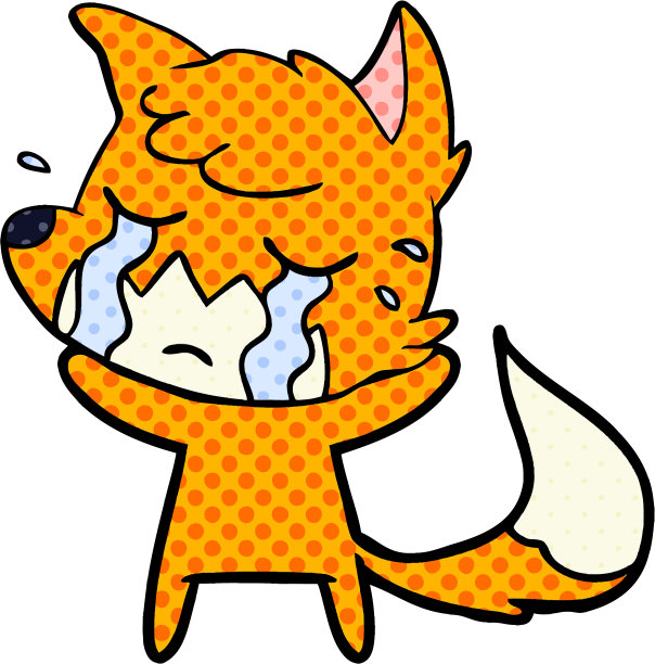 哭泣的狐狸卡通图片下载