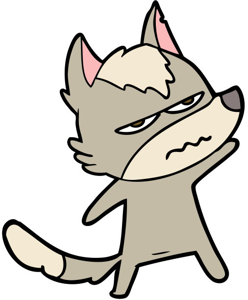 卡通恼怒的狼图片下载