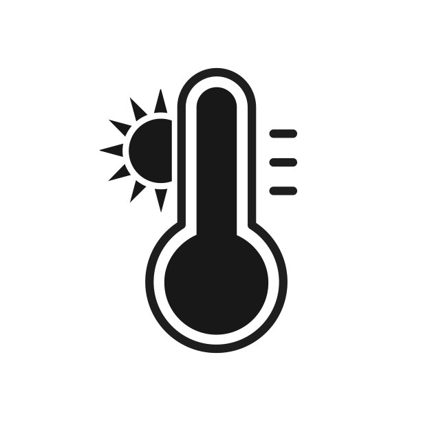 温度计热图标。温度计和太阳。气候变化。矢量插图。图片下载