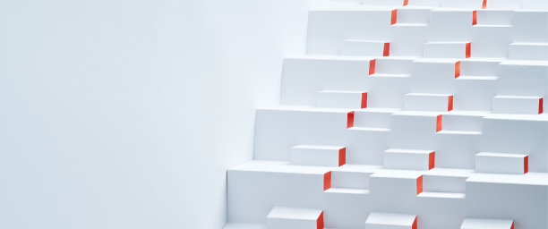 抽象的几何背景。楼梯的台阶。折叠纸的纹理。剪纸艺术文书工作。图片下载