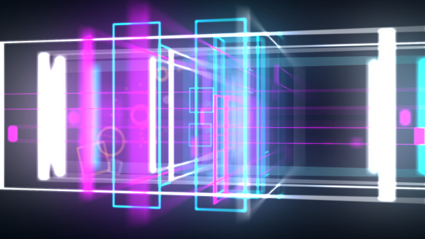 三维几何霓虹灯空间背景VJ环图片下载