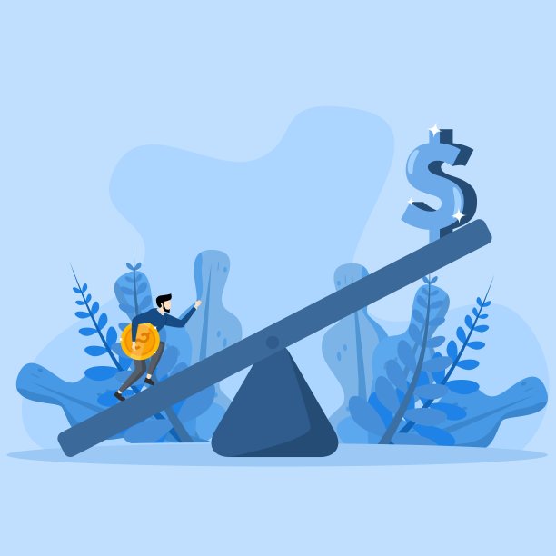 杠杆投资概念，投资者借钱。图片下载