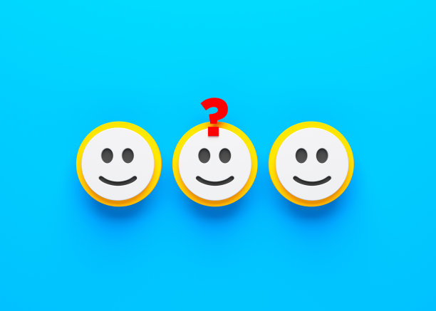 反馈概念面对表情符号和问题符号。图片下载