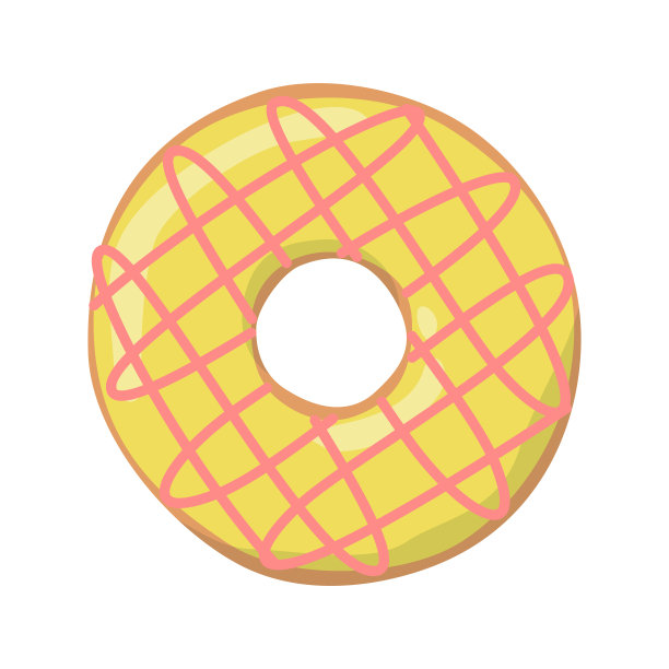矢量甜甜圈孤立在白色背景上图片下载