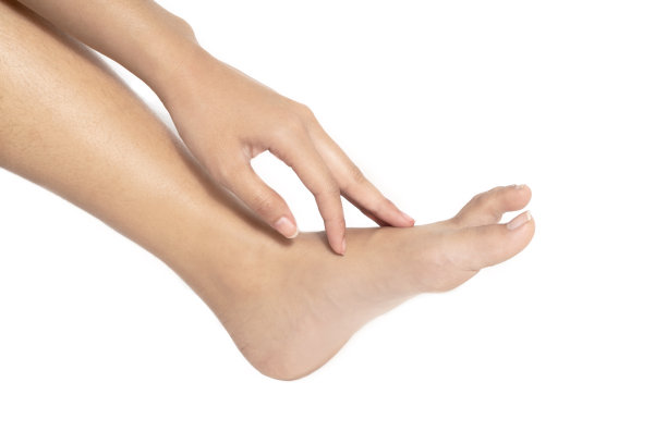 女性双手双脚孤立的白色背景图片下载