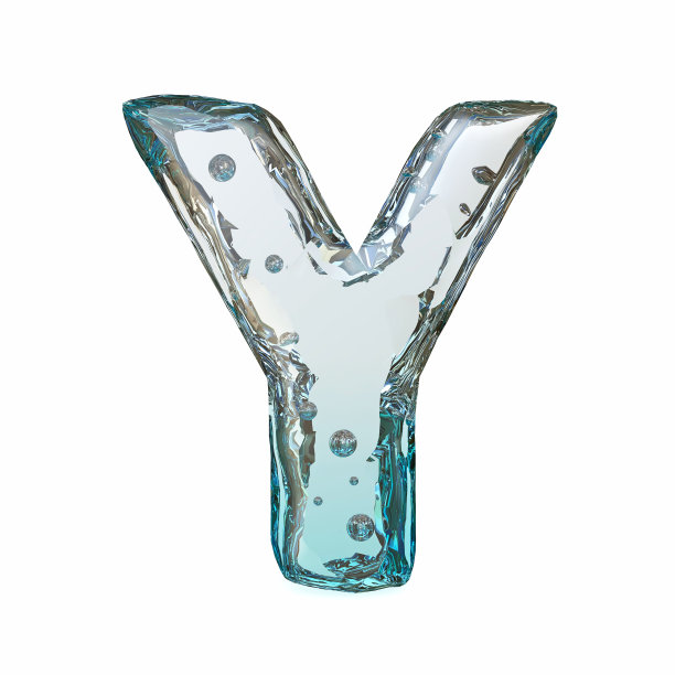 蓝冰字体字母Y 3D图片下载