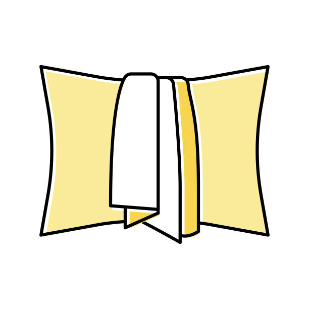 枕套丝绸彩色图标矢量插图图片下载