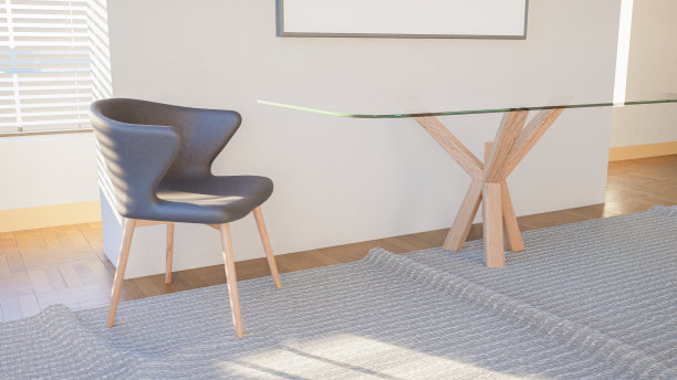 室内模型插图与装饰，3d渲染，白墙与白板图片下载