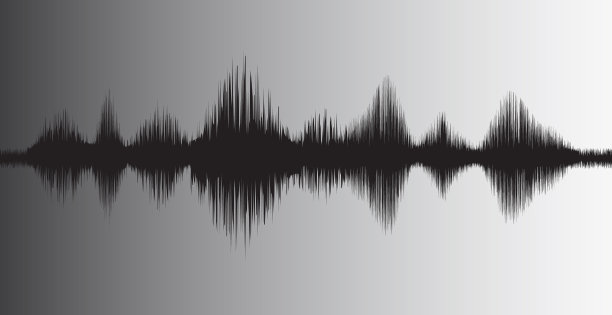 梯度背景下的声波形式图片下载