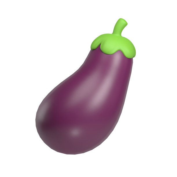 茄子三维图标插图图片下载