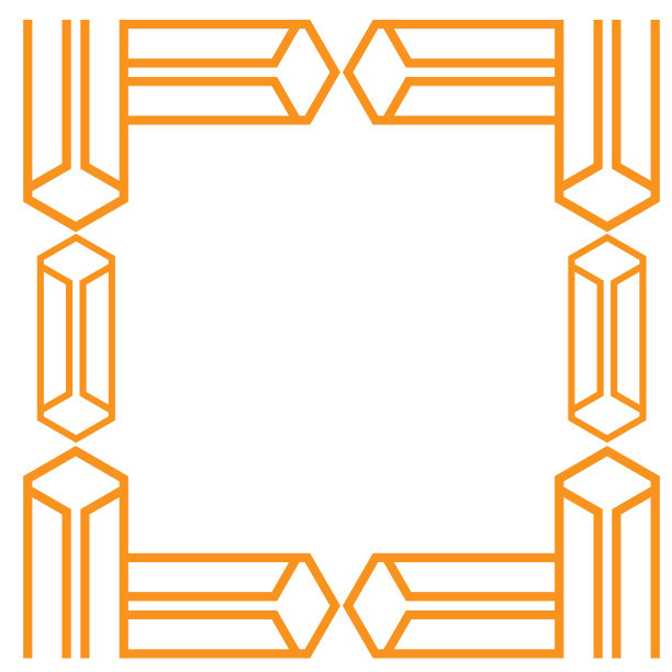现代几何六角形框架设计图片下载