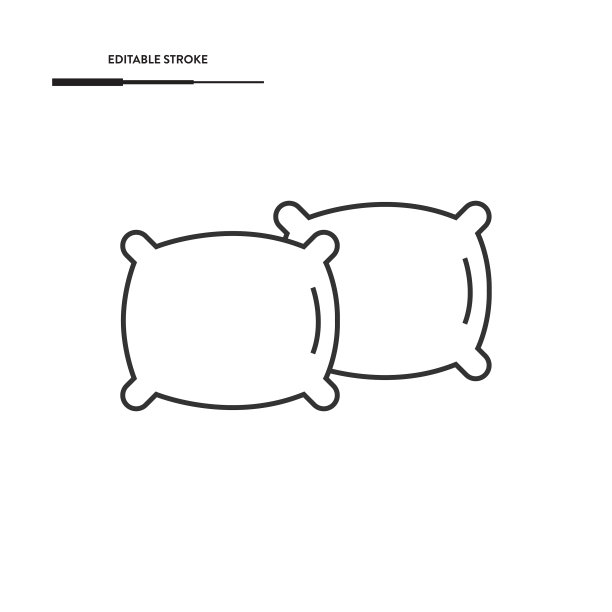 枕头图标矢量设计。图片下载