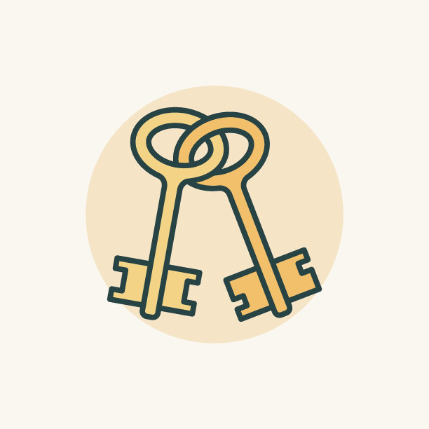 旧键彩色图标图片下载