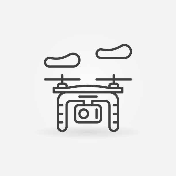 四轴飞行器线性图标图片下载