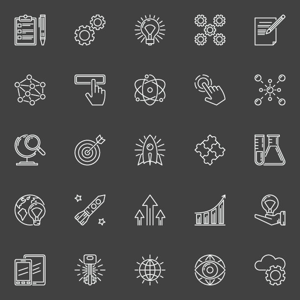 创新大纲白色图标图片下载