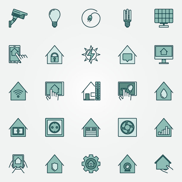 智能家居彩色图标设置图片下载