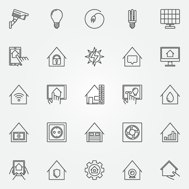 智能家居图标套装图片下载