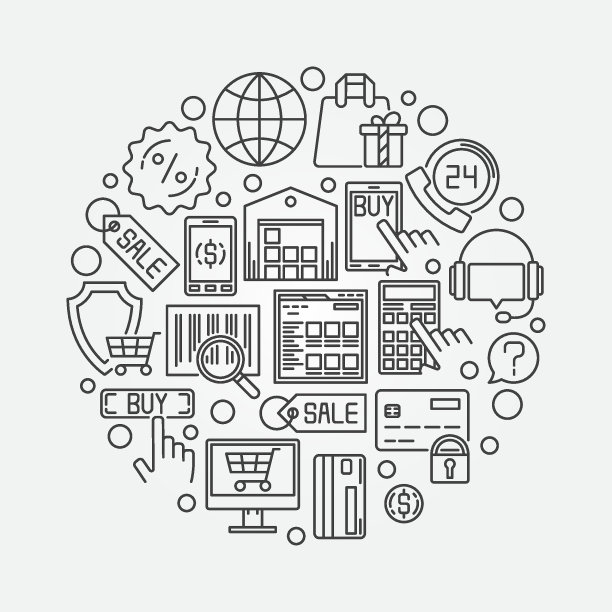 购物和电子商务说明图片下载