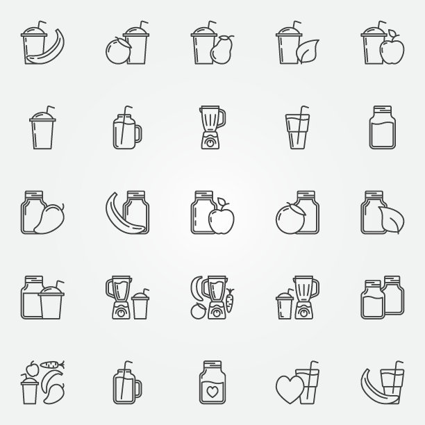 思慕雪图标矢量集图片下载